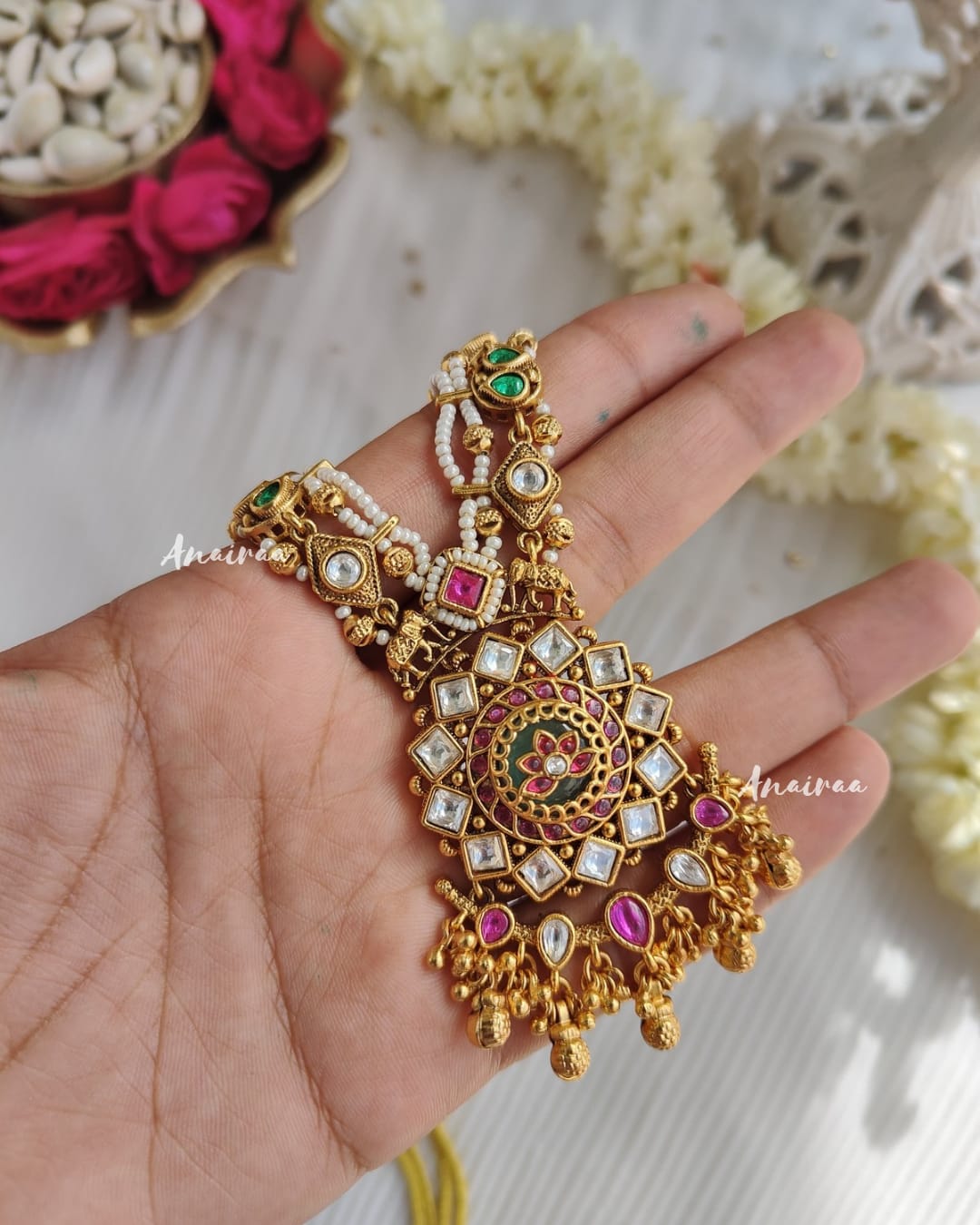 Antique long necklace set(Only necklace set)