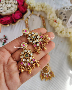 Antique long necklace set(Only necklace set)