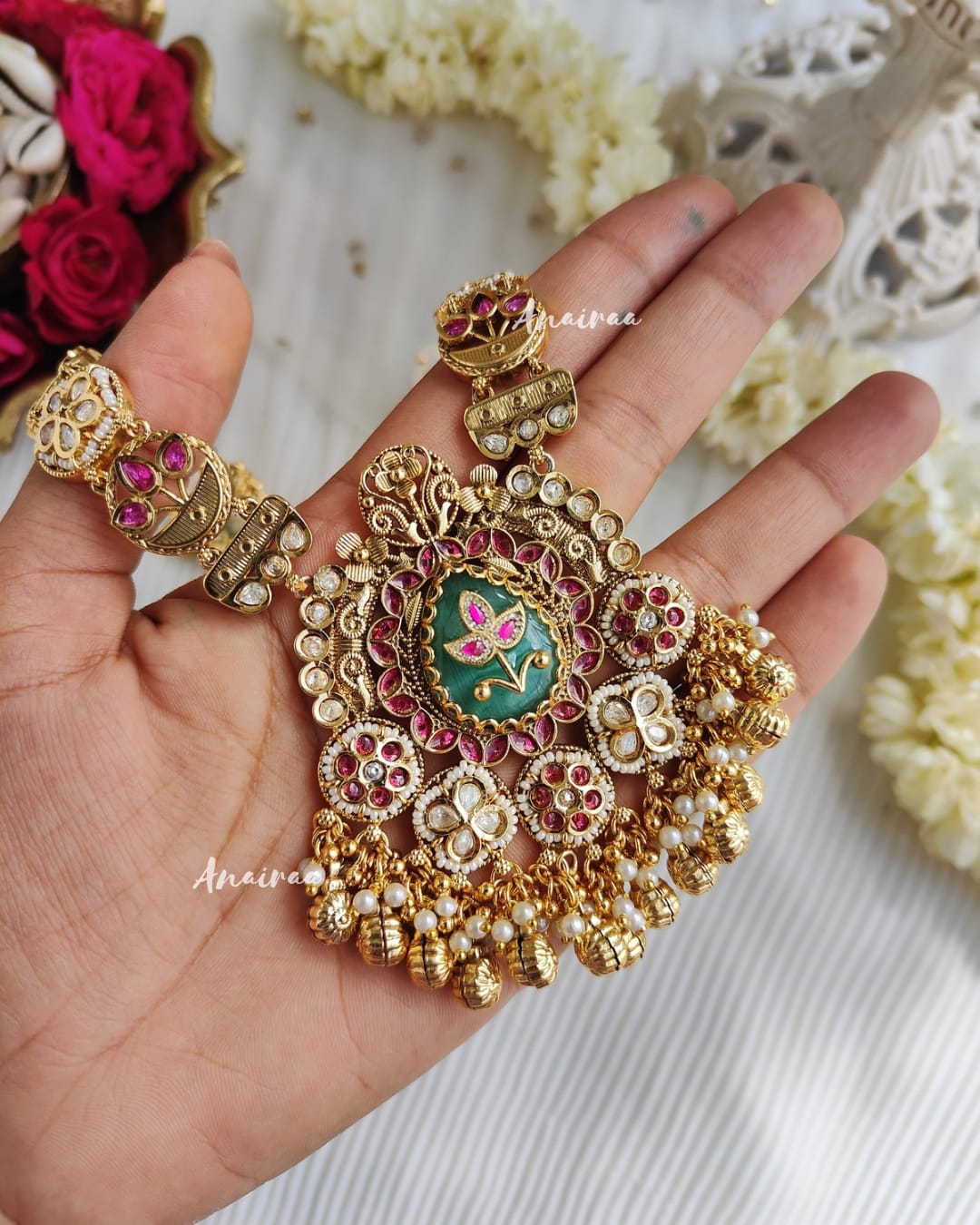 Antique long necklace set