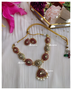 Polki Meena Necklace set