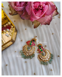 Multi colour Kundan Chandbali