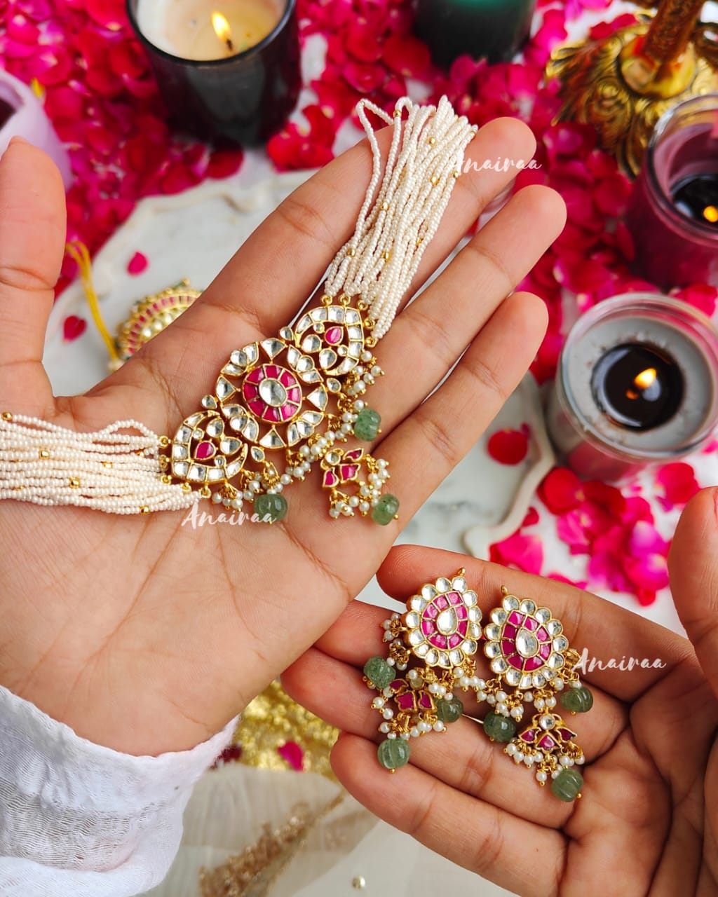 Shirley paachi Kundan choker set