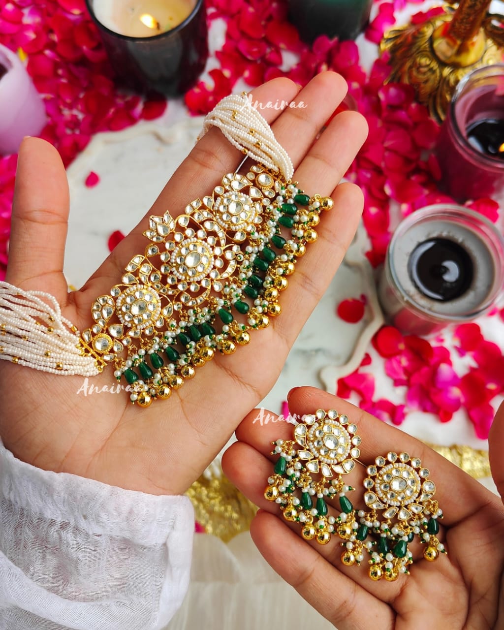Madhuparna paachi kundan choker set
