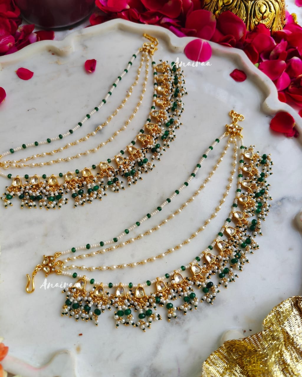 Paachi kundan earchains