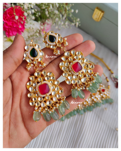 Navratan paachi kundan choker set