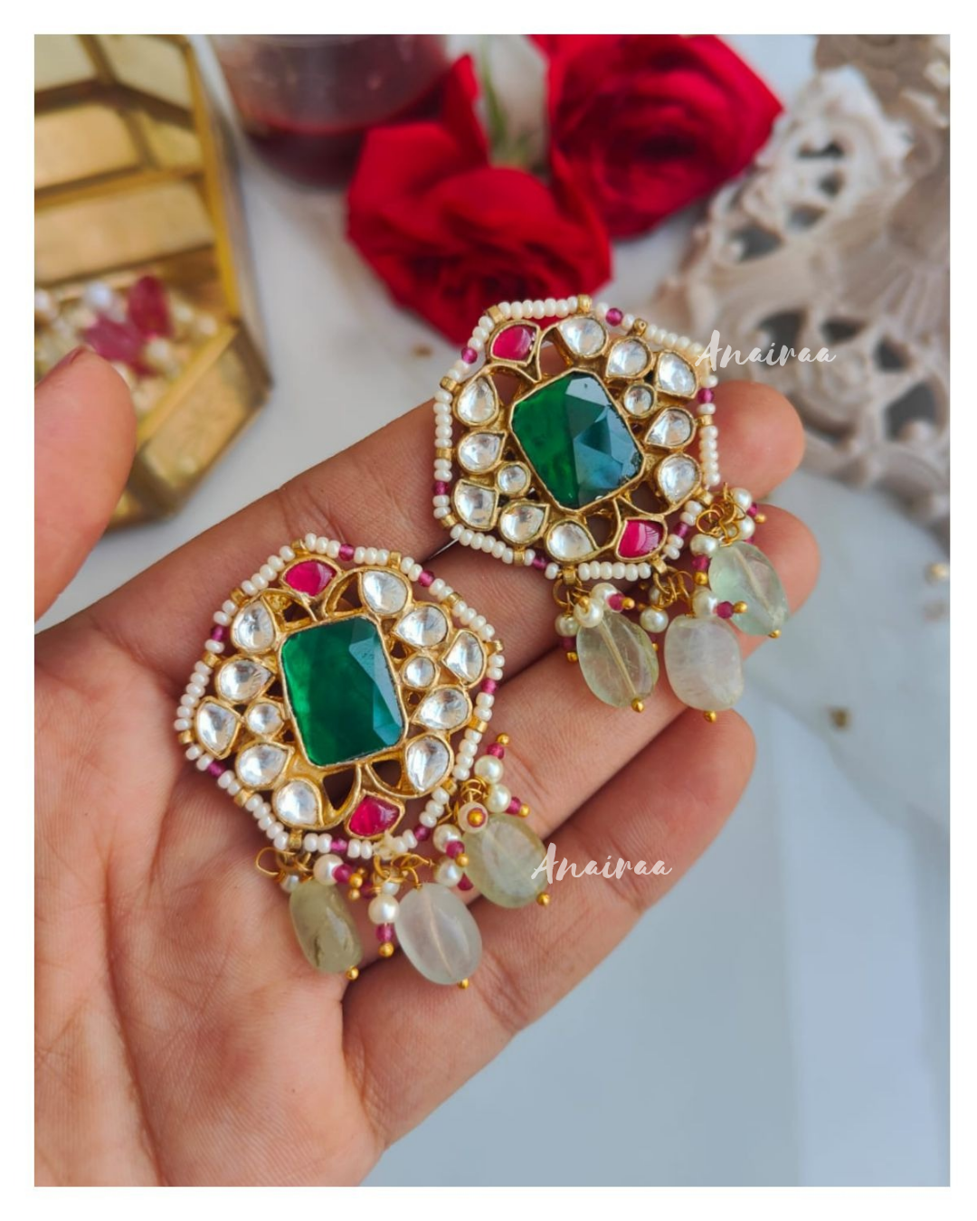 Kundan studs