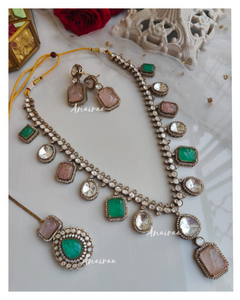 Polki long necklace