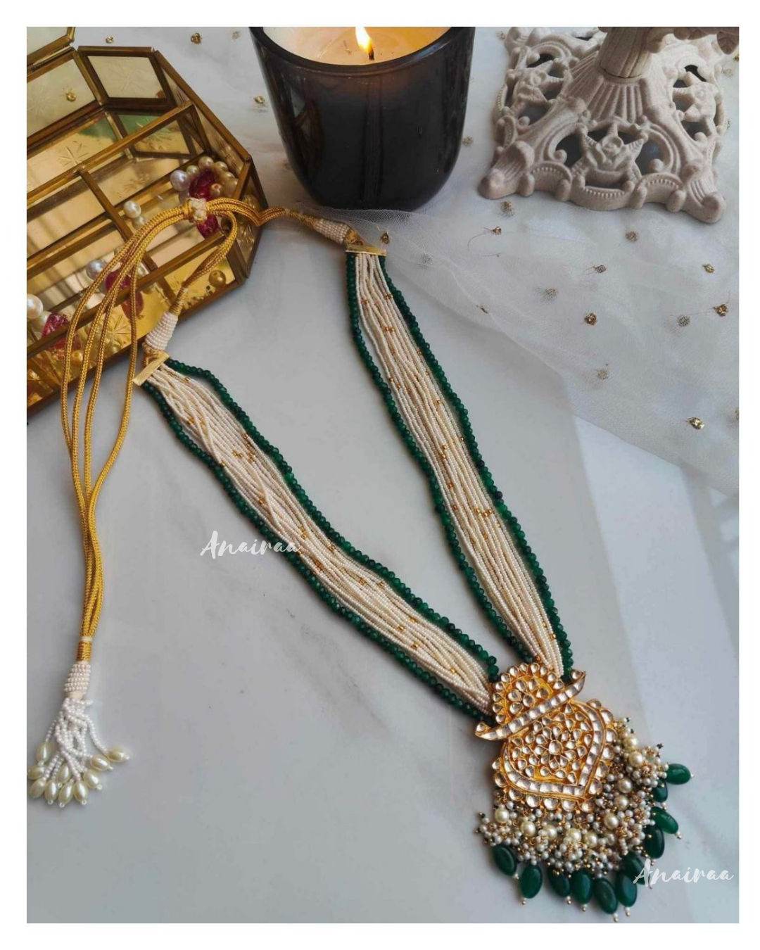 Long kundan necklace