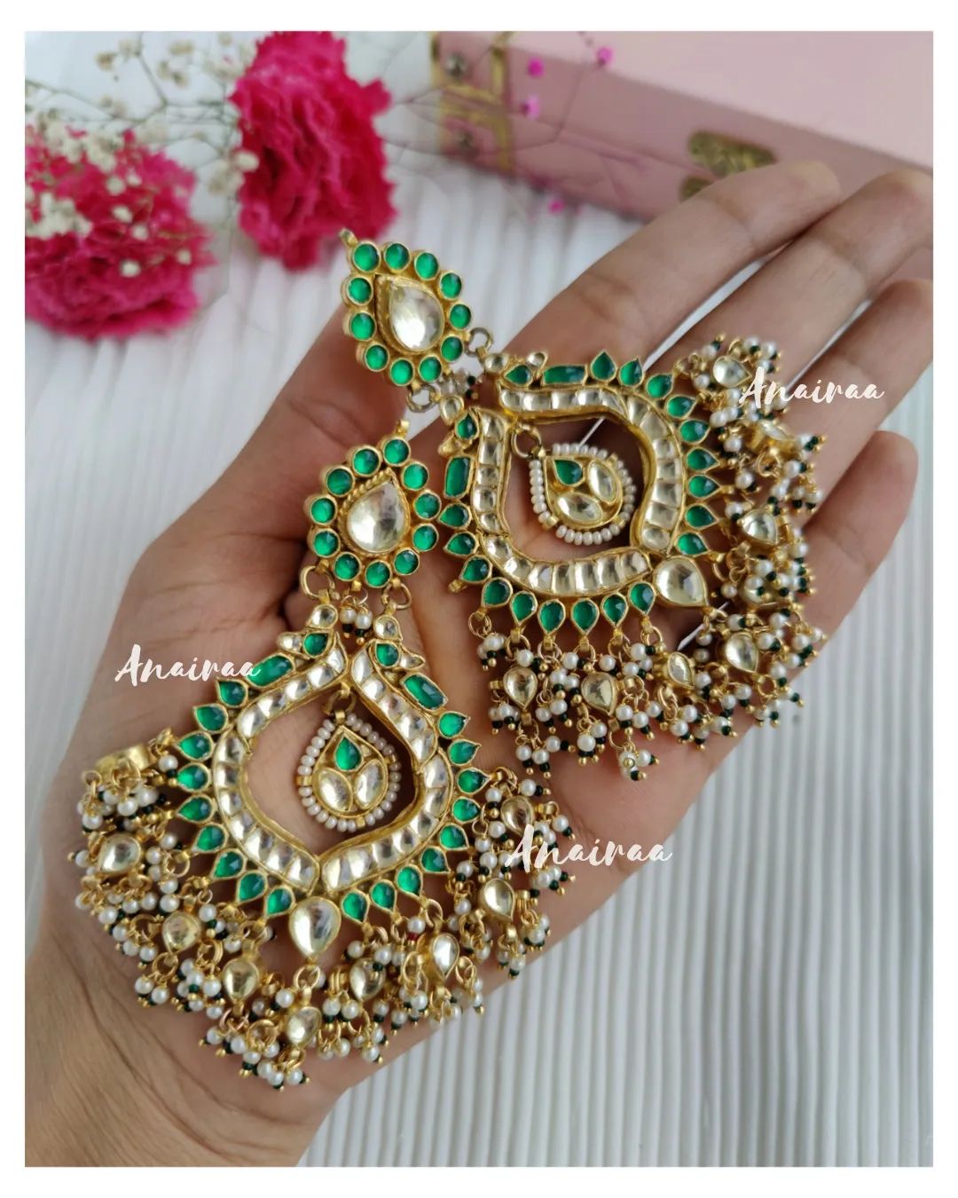 Paachi kundan chandbalis