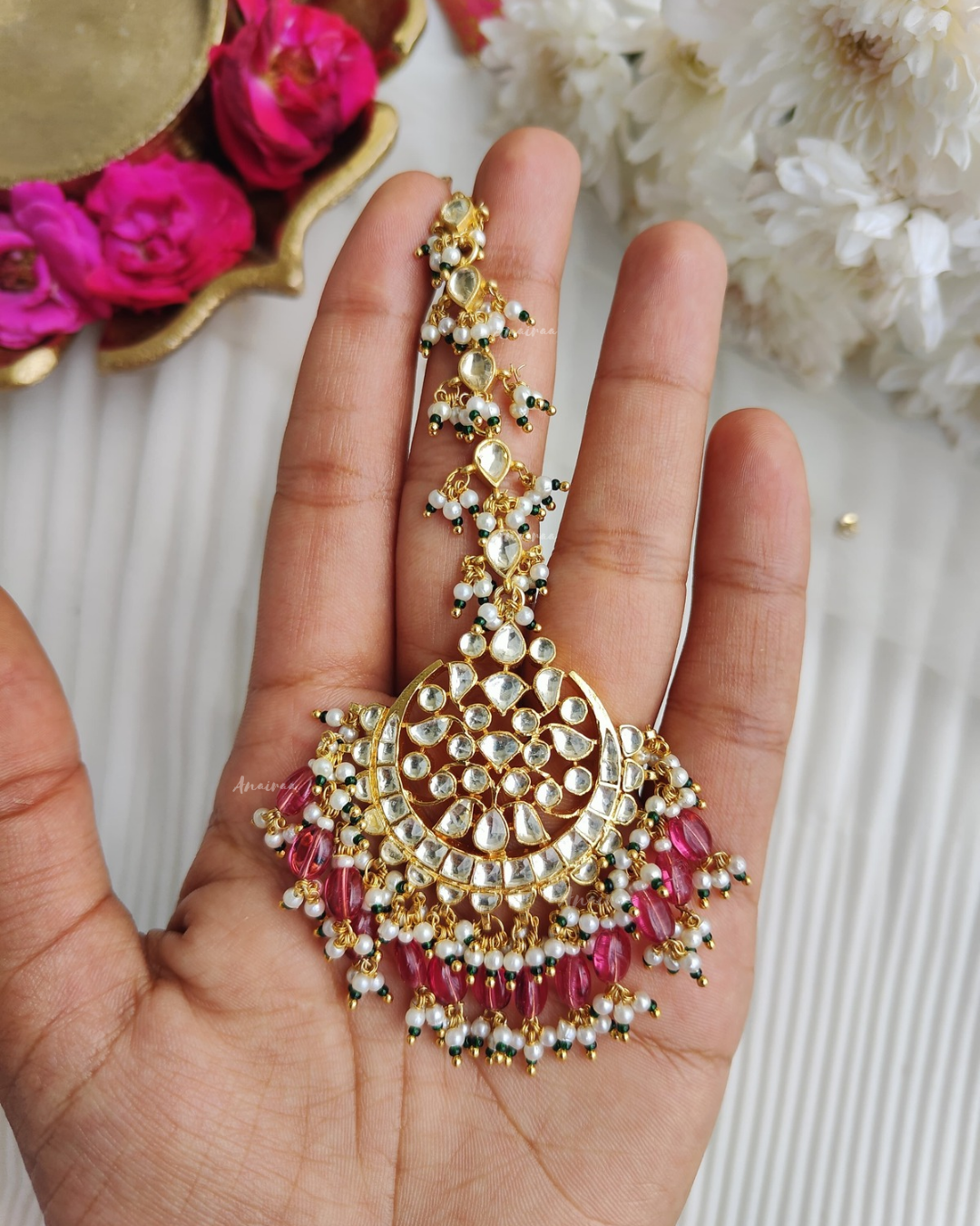 Paachi Kundan maangtikka