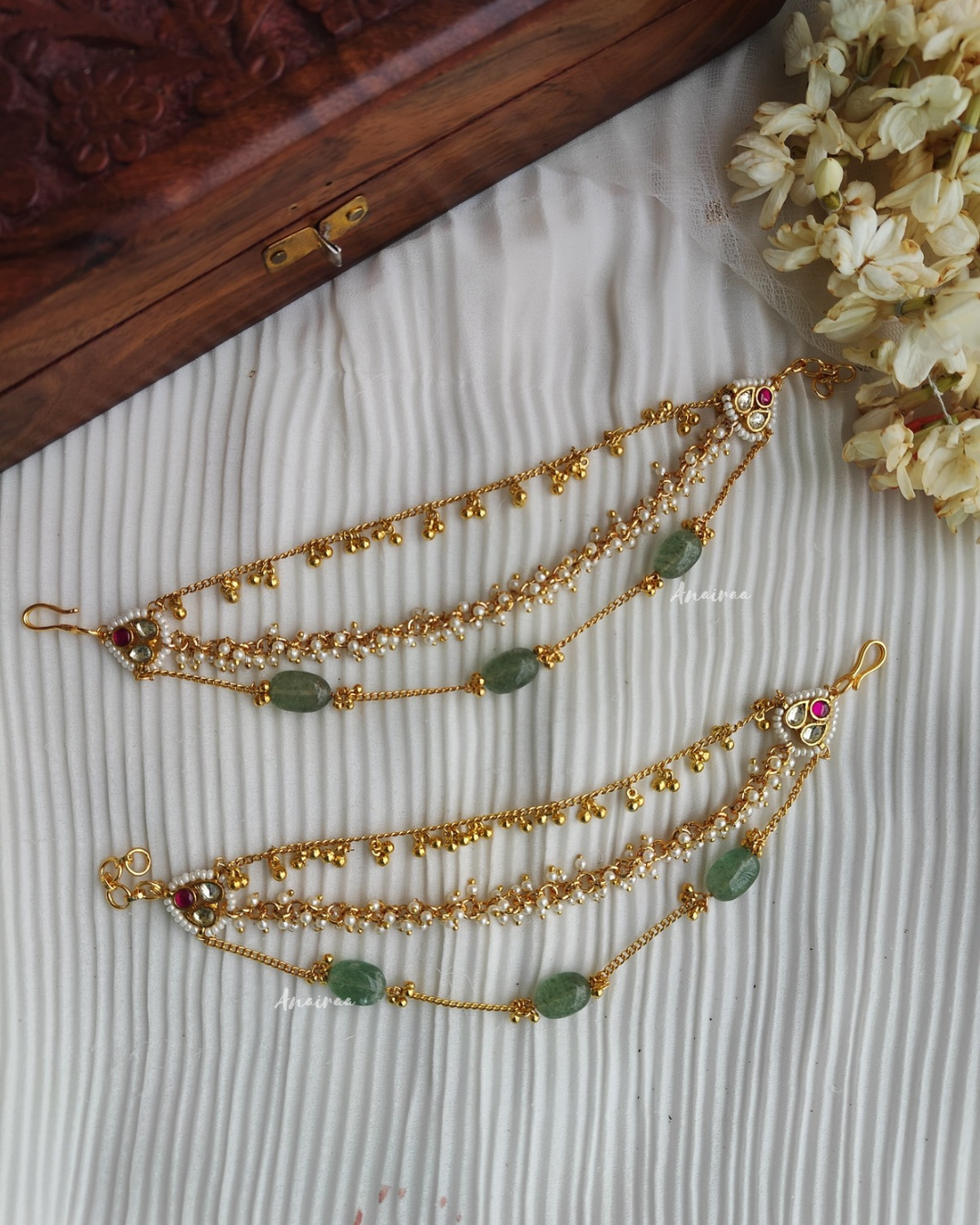 Paachi kundan earchains
