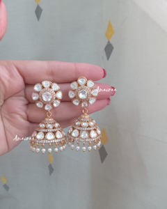 Moissanite  jhumkas