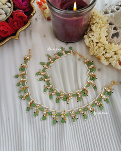Pearl pastel green Anklets