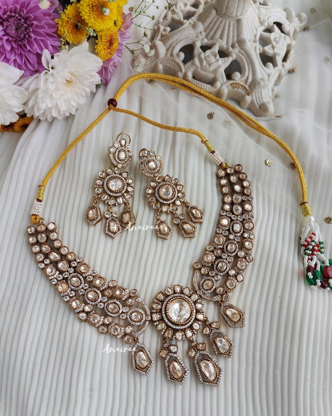 Mira moissanite necklace set