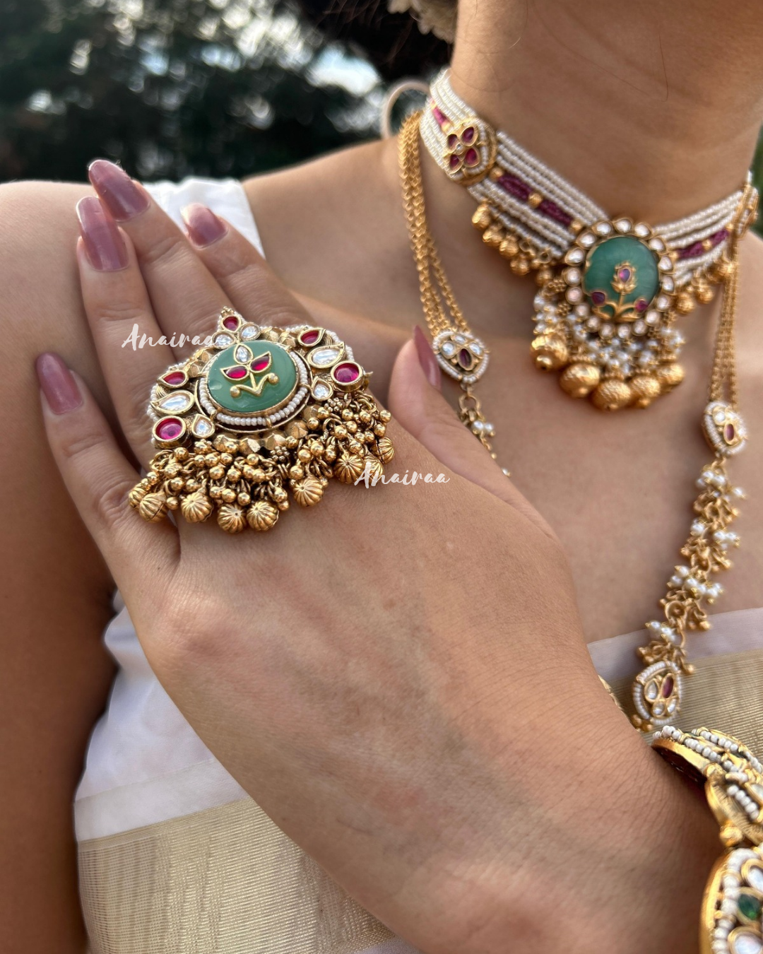 Antique Kundan ring(Only ring)