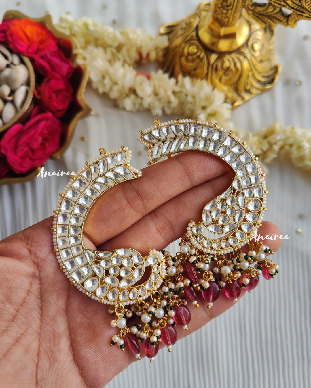 Kundan earcuffs