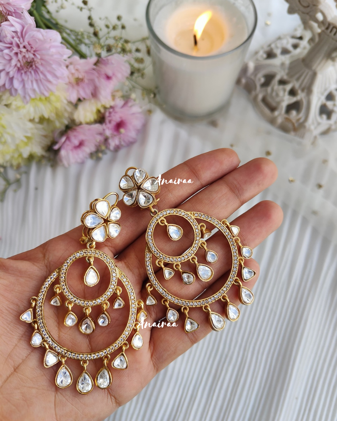 Floral layer Chandbali