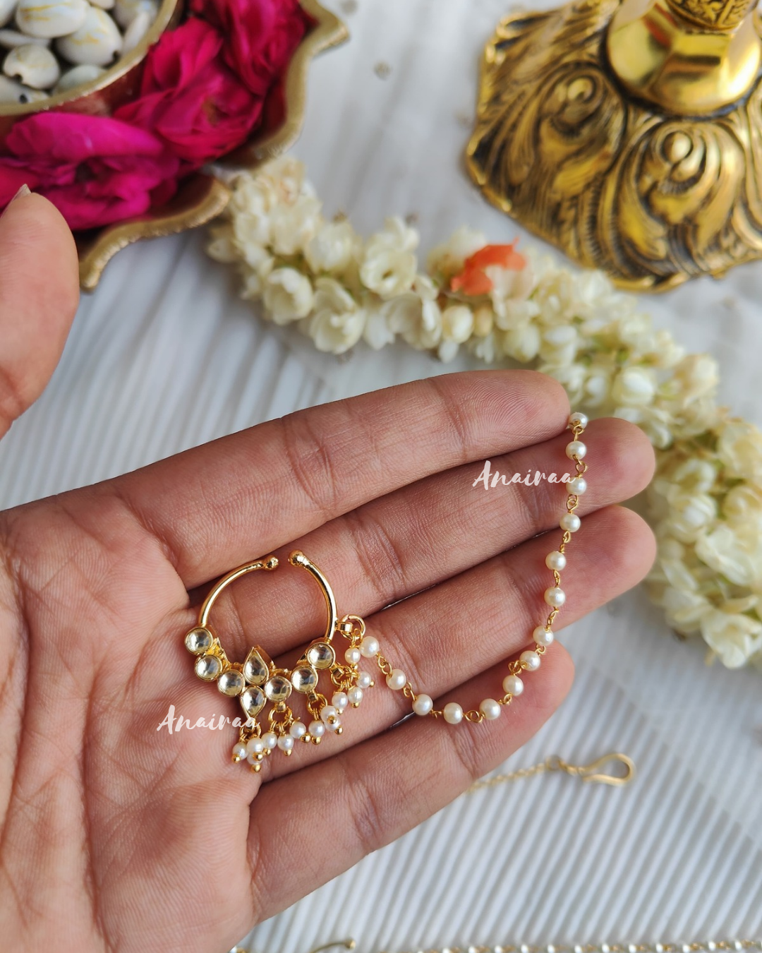 Bridal kundan nath