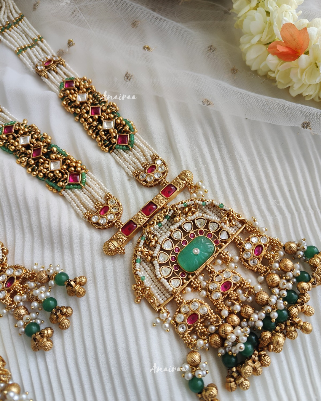 Antique long necklace set