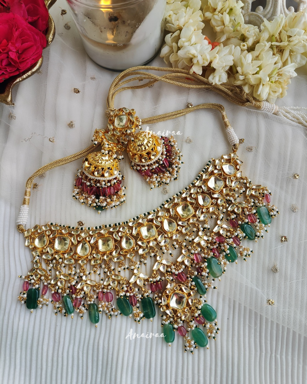 Meera paachi kundan choker set