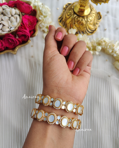Mother of pearl non openable bangles