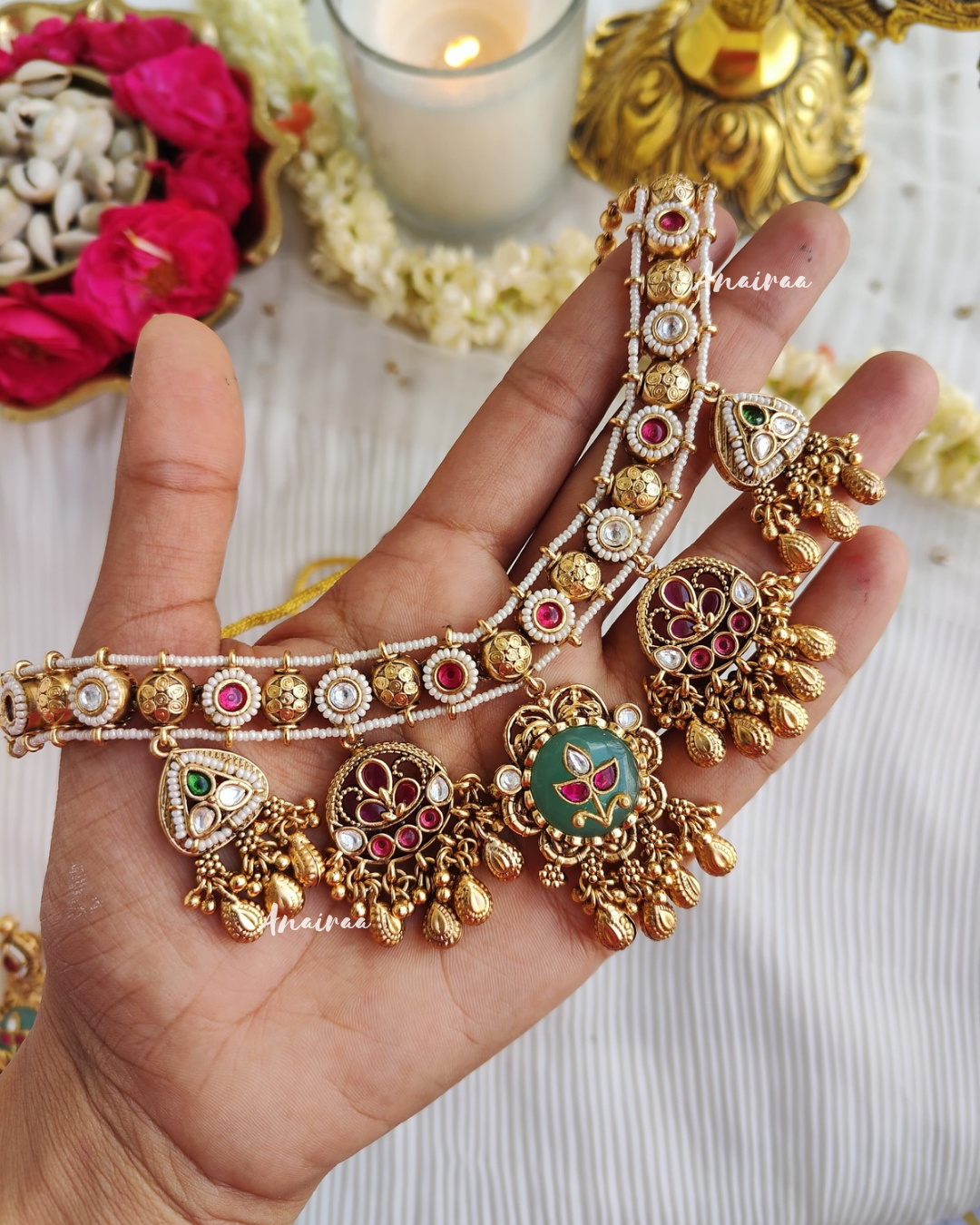 Lavanya antique necklace set