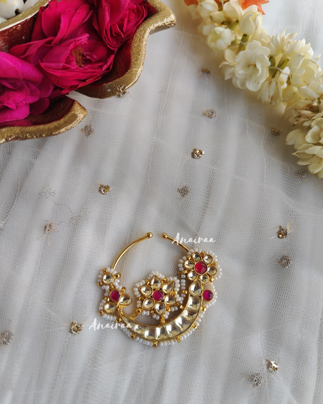 Bridal kundan nath