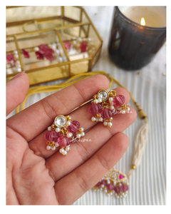 Kundan chid set with tourmaline  beads