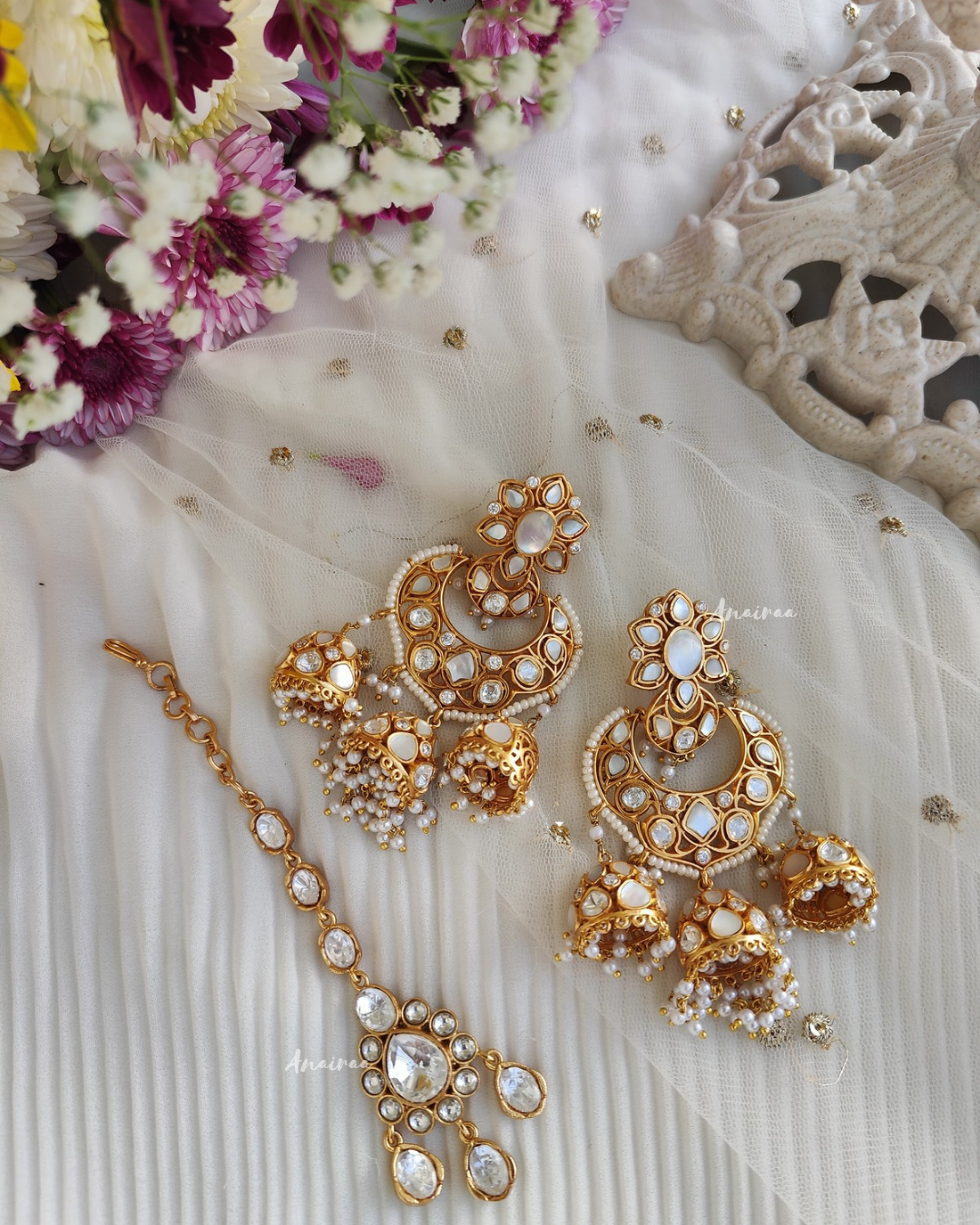 Polki maangtikka set