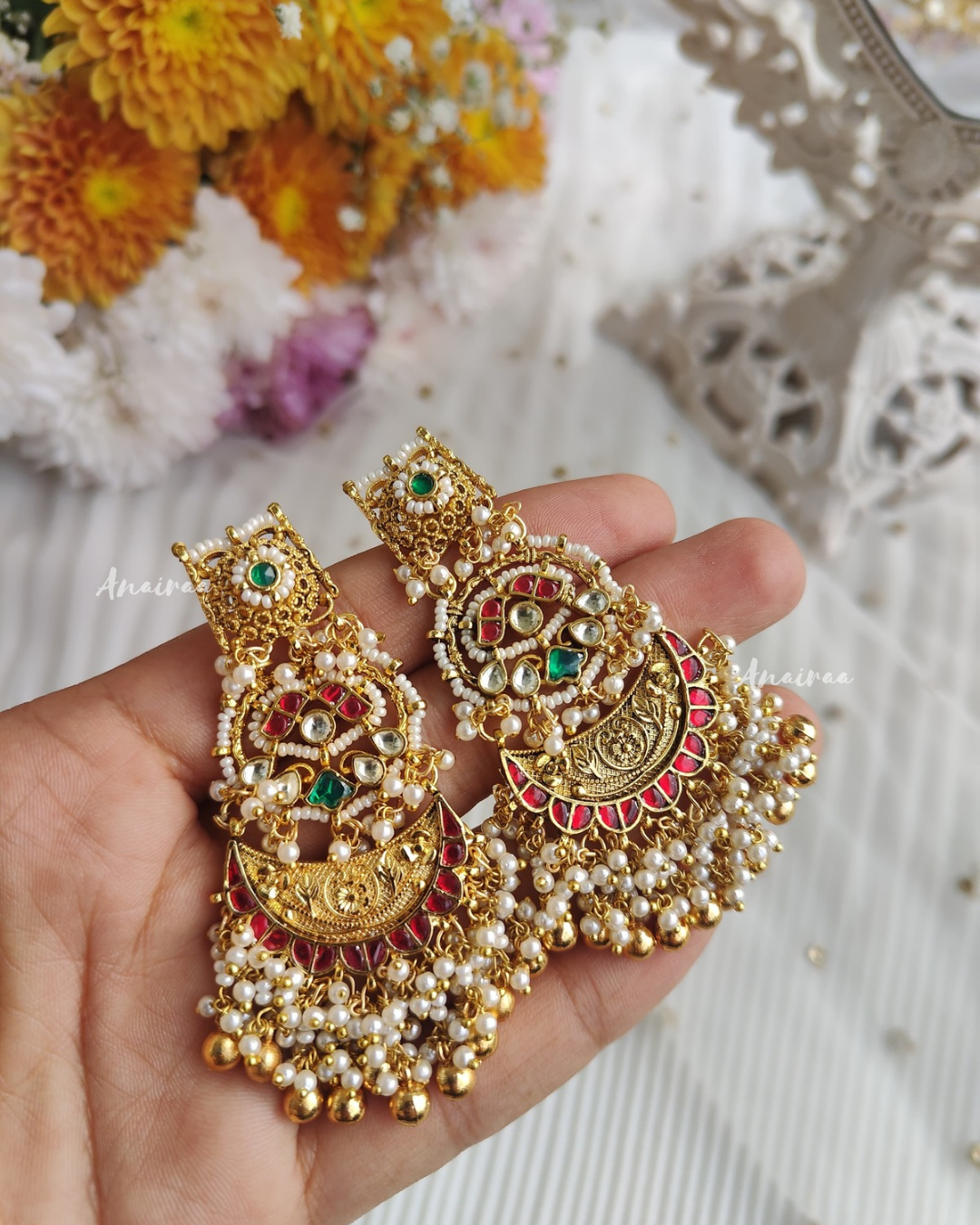 Paachi kundan chandbalis