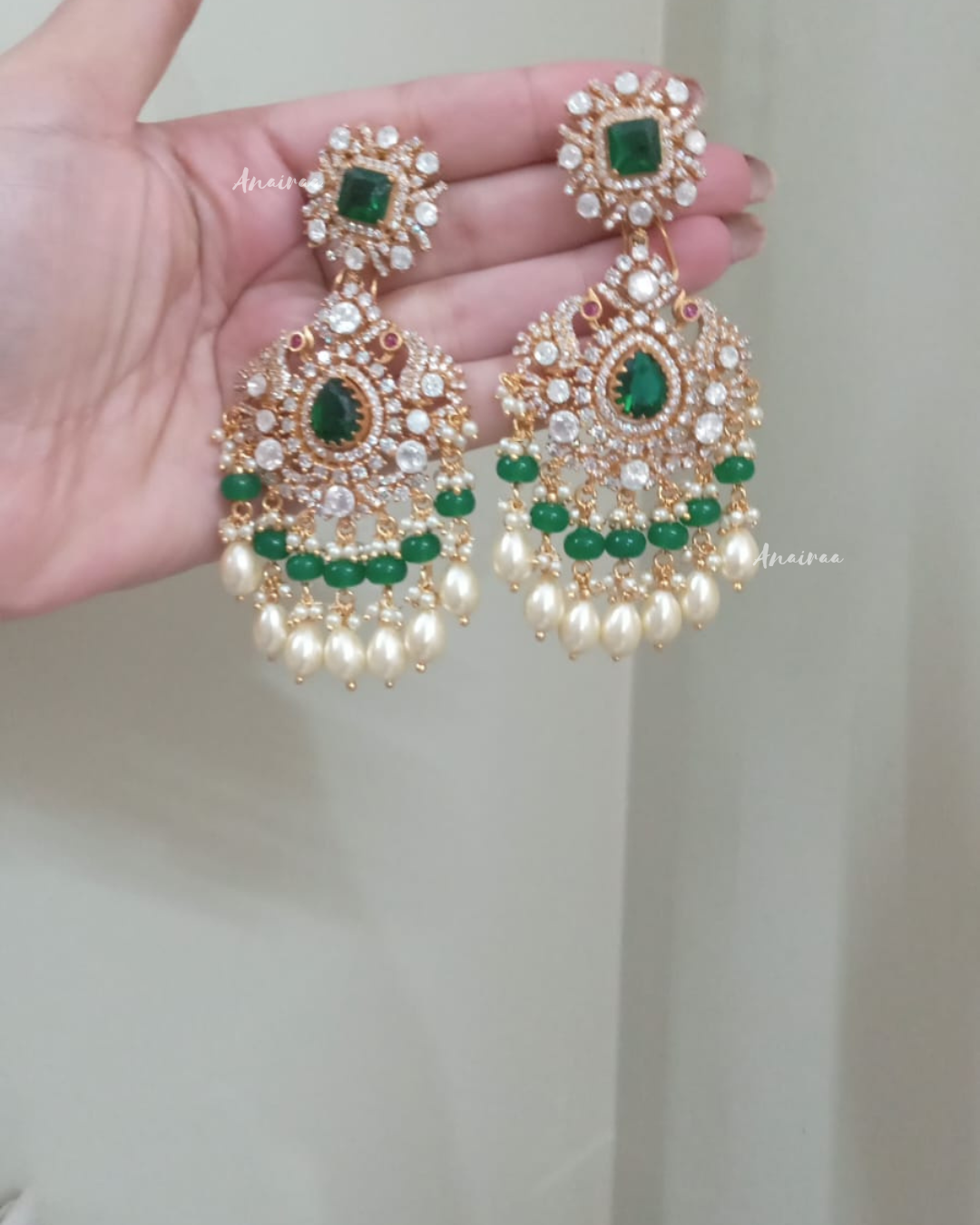 Polki victorian earrings