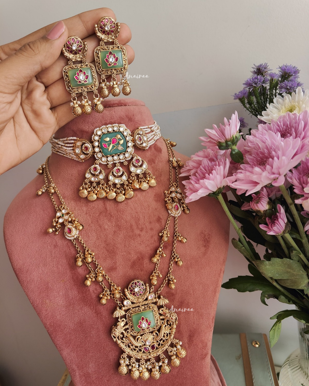 Antique kundan set(dispatch time 2 to 3 weeks)
