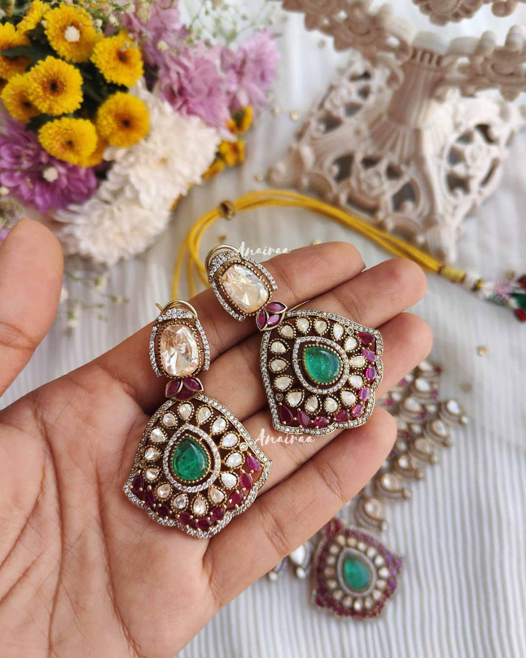 Prisha polki moissanite choker set