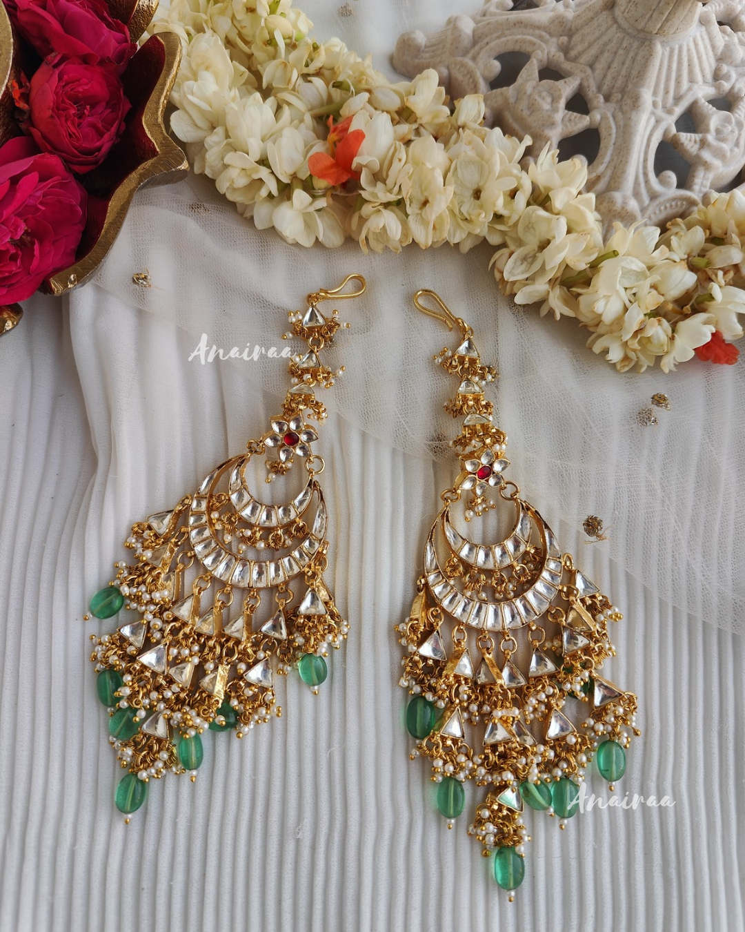 Paachi kundan earrings