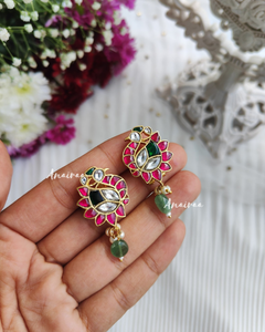 Jadau peacock earrings