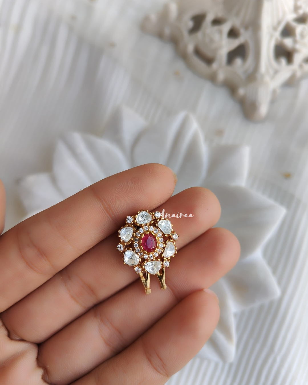 Polki hair accessory