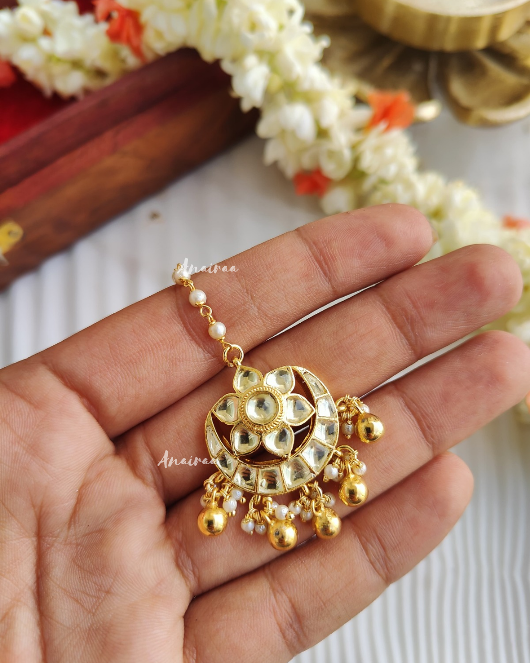 Paachi kundan maangtikka
