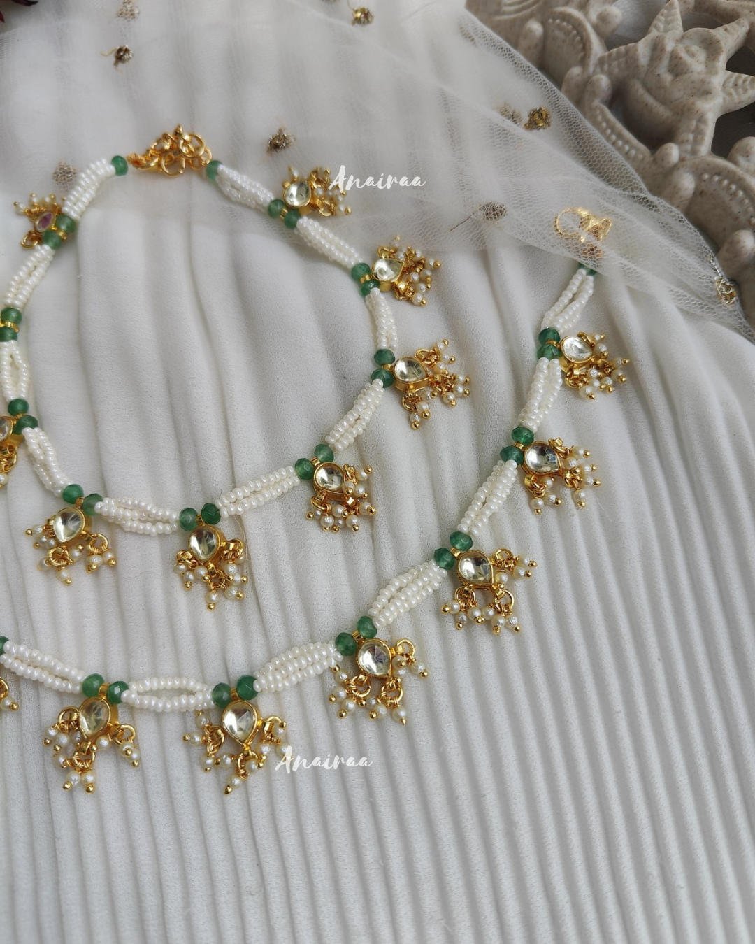 Kundan anklets