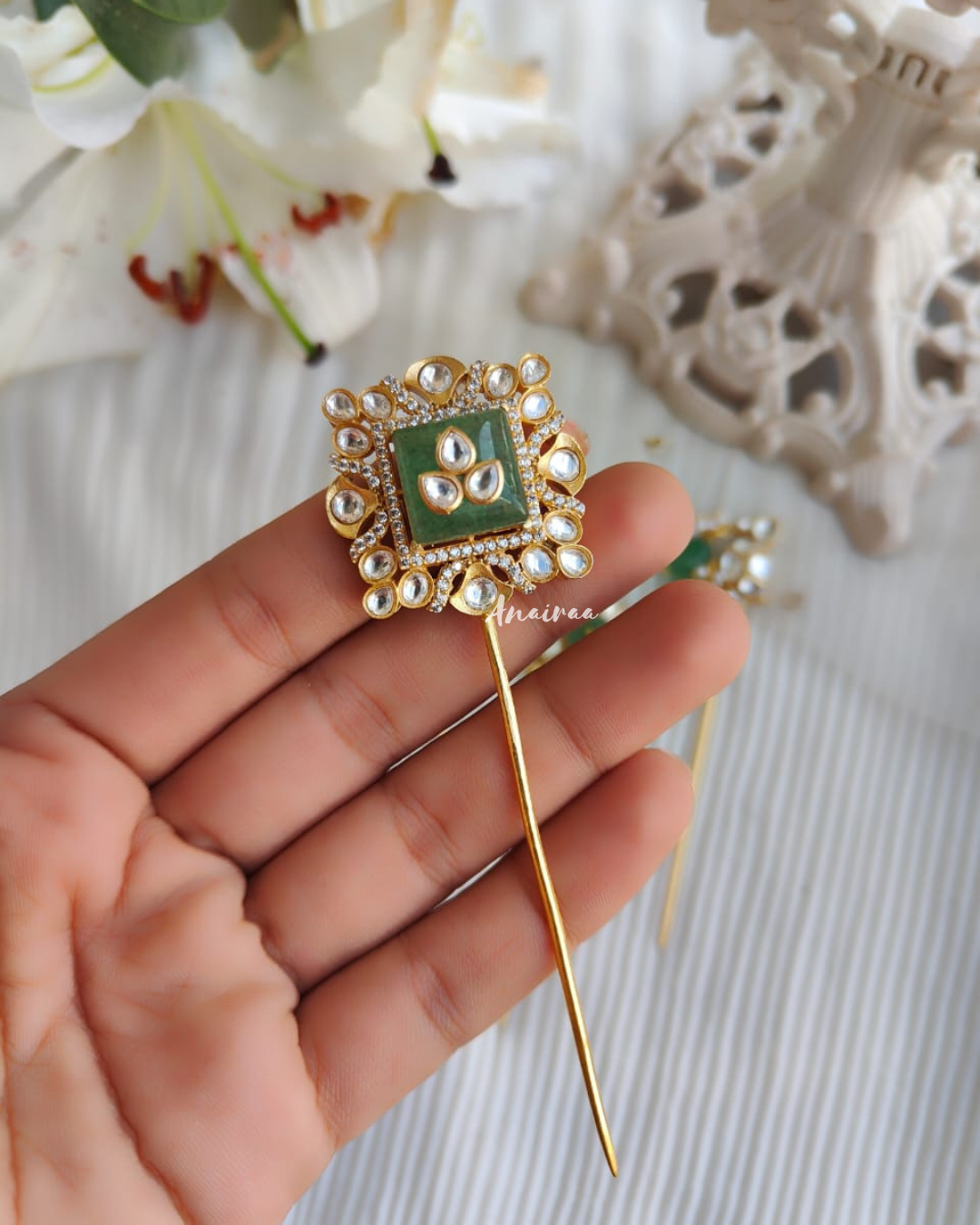 Polki hair accessory