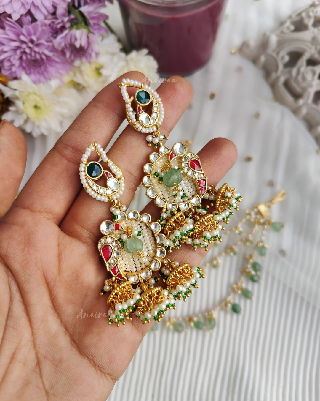 Paachi kundan Earrings