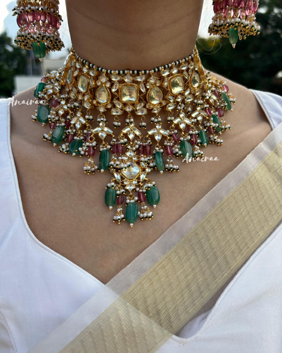 Meera paachi kundan choker set
