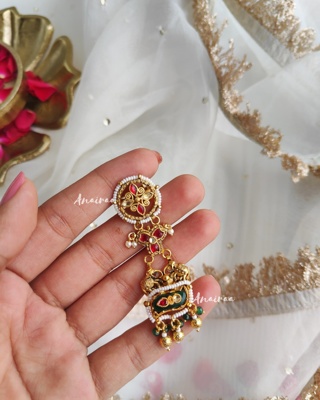 Paachi kundan ring