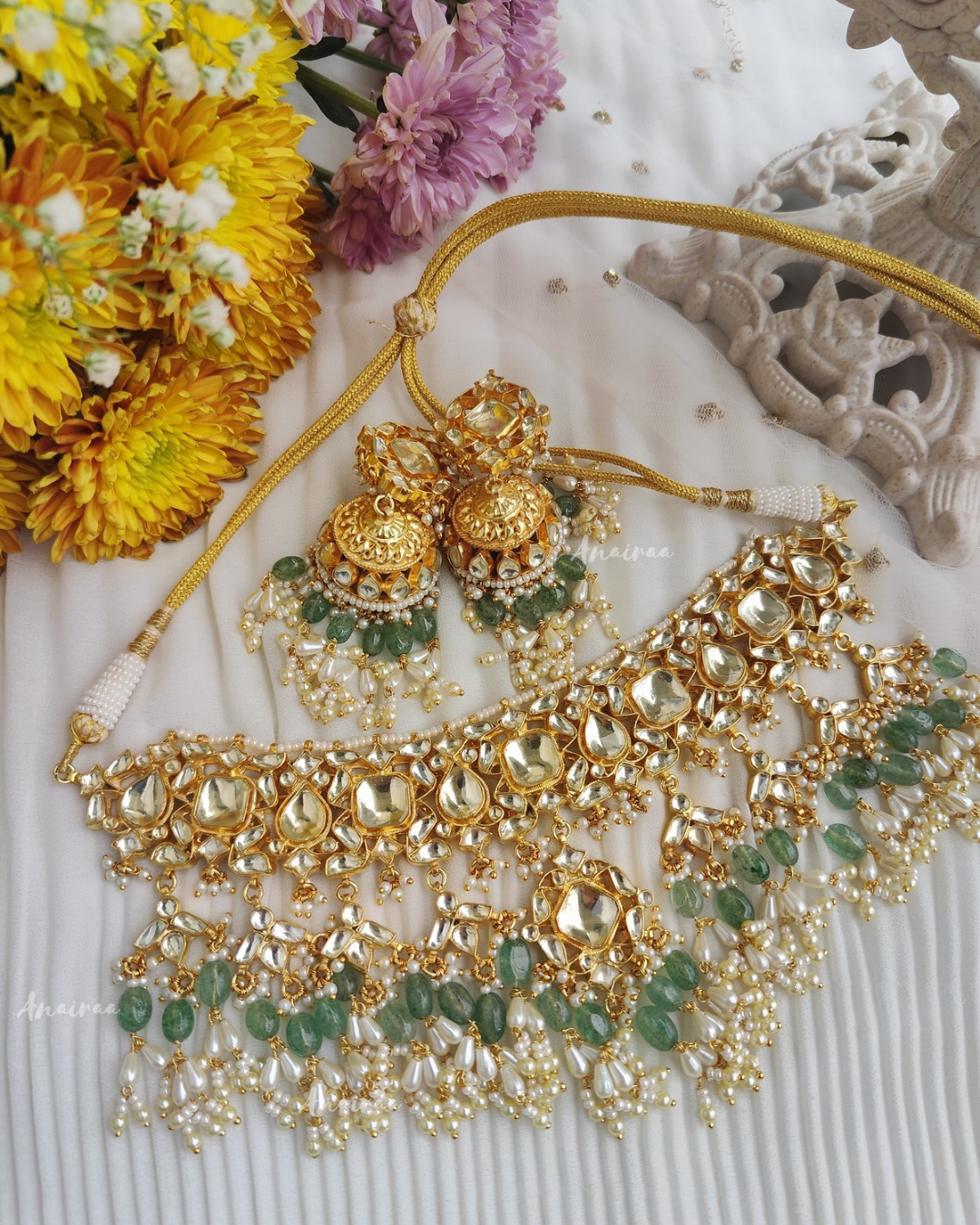 Paachi kundan choker Bridal set(dispatch time 3 to 4 weeks)