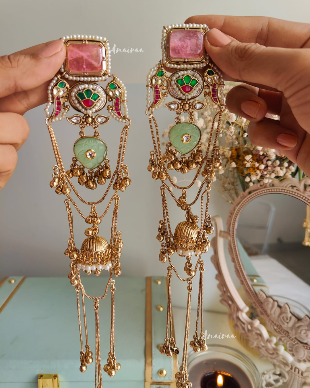 Kashmiri ghungroo earrings
