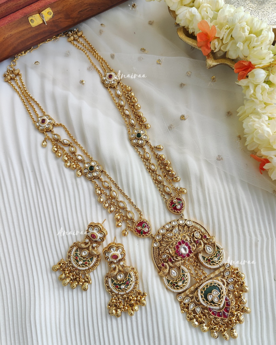 Antique long necklace set