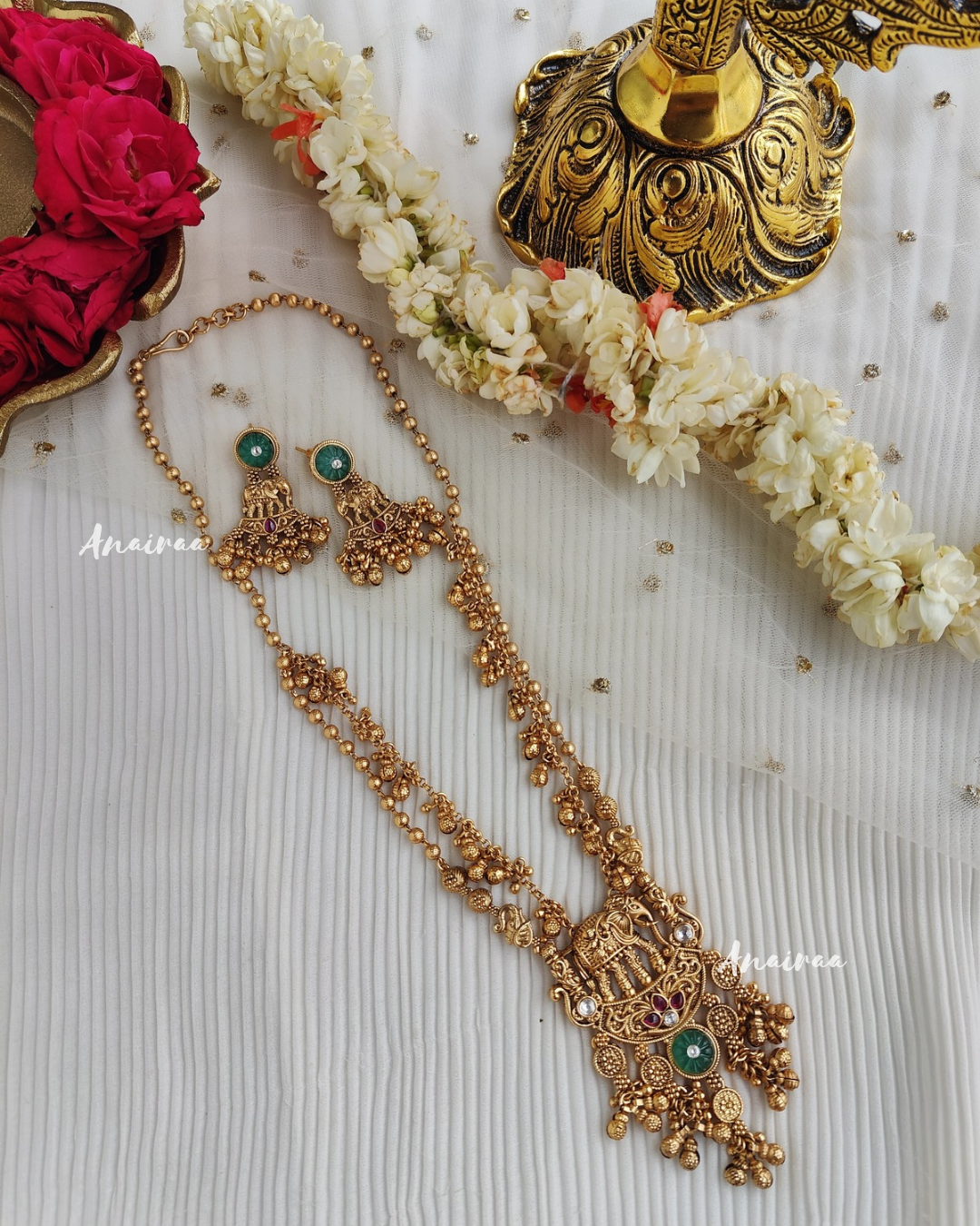 Antique long necklace set