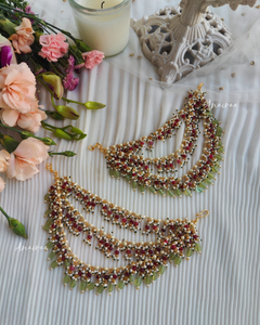 Pearls flourites earchains