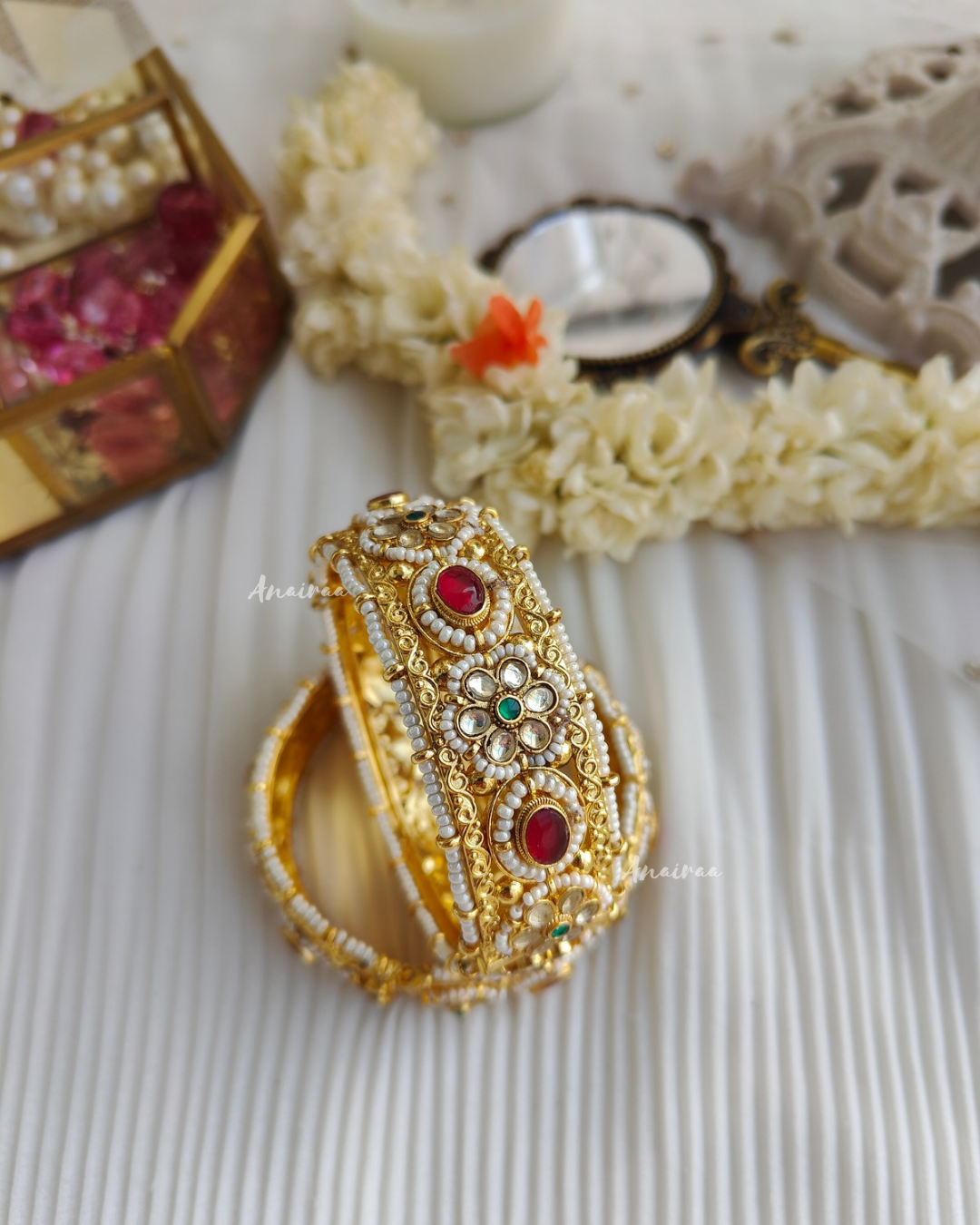 Floral Kundan kada