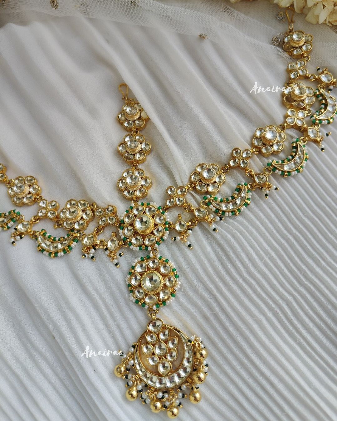 Paachi Kundan bridal mathapatti