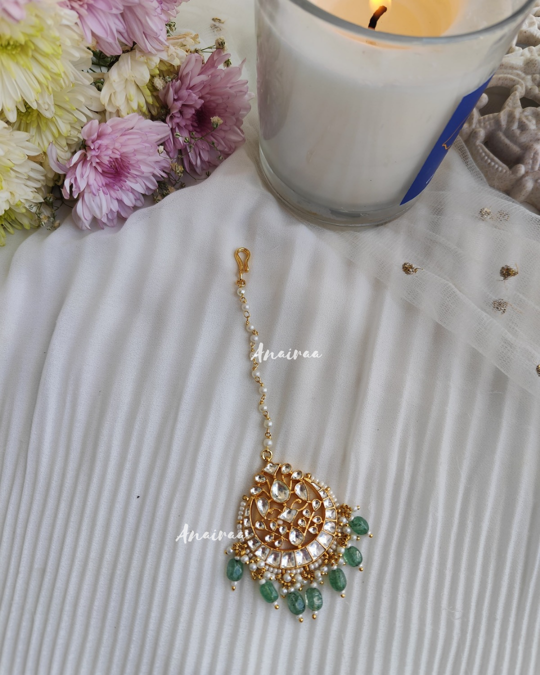 Paachi Kundan maangtikka